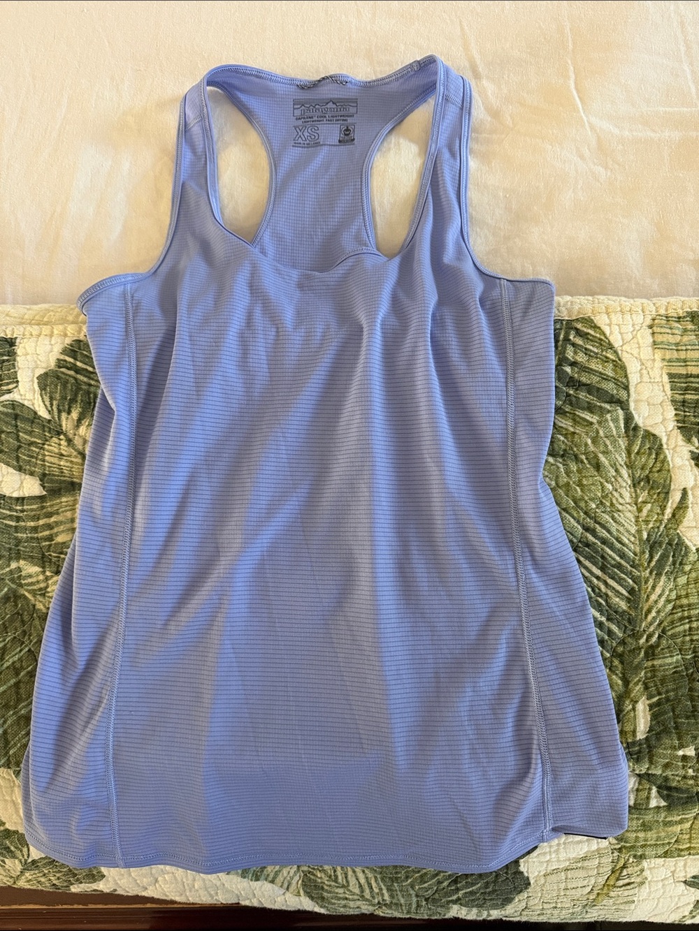 Patagonia Light Periwinkle Racerback Performance Tank